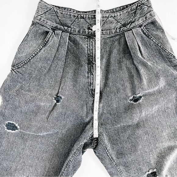Rachel Comey Gypsy Couture Distressed Frayed Pleated High Rise Jeans Rare Sz 6 - Picture 7 of 9